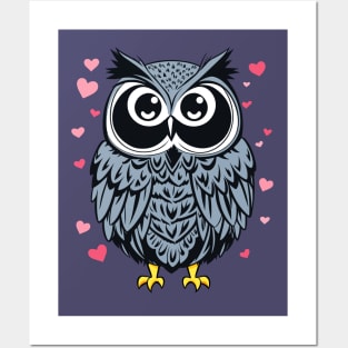 kawaii Mr. Owl 11 Posters and Art